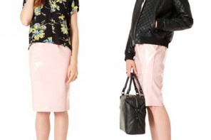 Tendance mode automne hiver 2013/2014 : La jupe en vinyle rose | comment la porter ? topshop