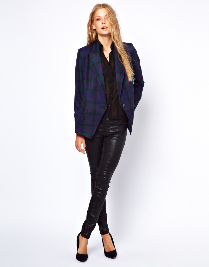 Capulet Blazer avec revers en pointe Tendance mode : Limprimé écossais  les indispensables de la saison 