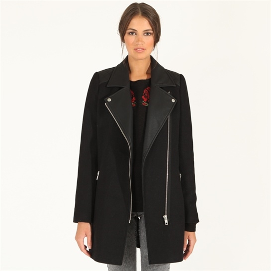 Manteau bi matière style motard 10 sublimes manteaux d’hiver pour femme à moins de 70 € | Merci Pimkie