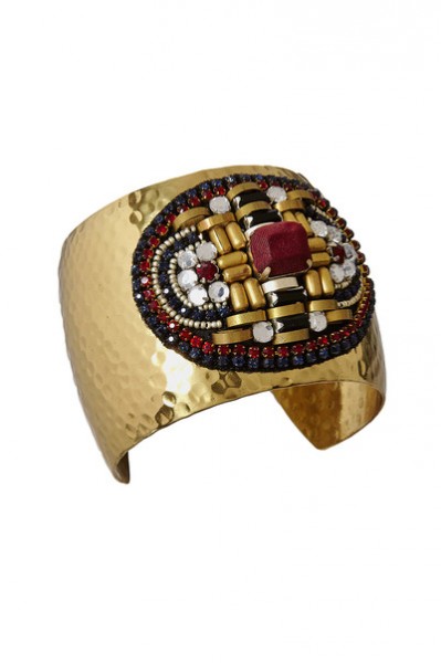 Petite Mendigote Manchette relief perles et pierres Milla – 60€