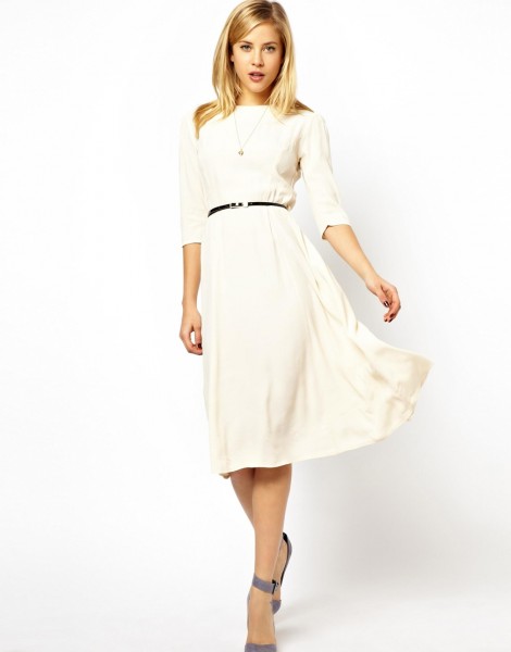 ASOS Robe patineuse mi longue avec ceinture et fermeture éclair dans le dos 5556 € 470x600 Les 20 plus belles robes du printemps été 2014 | 