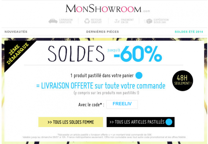 SOLDES MONSHOWROOM DEUXIEME DEMARQUE 700x486 Soldes été 2014 Les meilleurs bons plans à ne pas manquer | deuxième démarque 