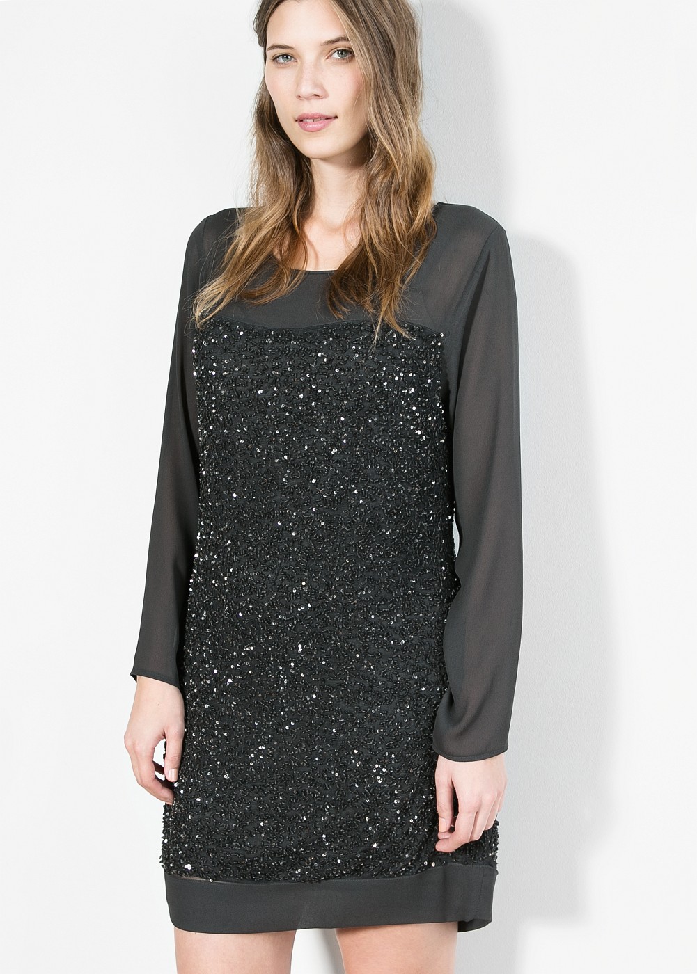 ROBE BRODÉE SEQUINS GRANDE TAILLE