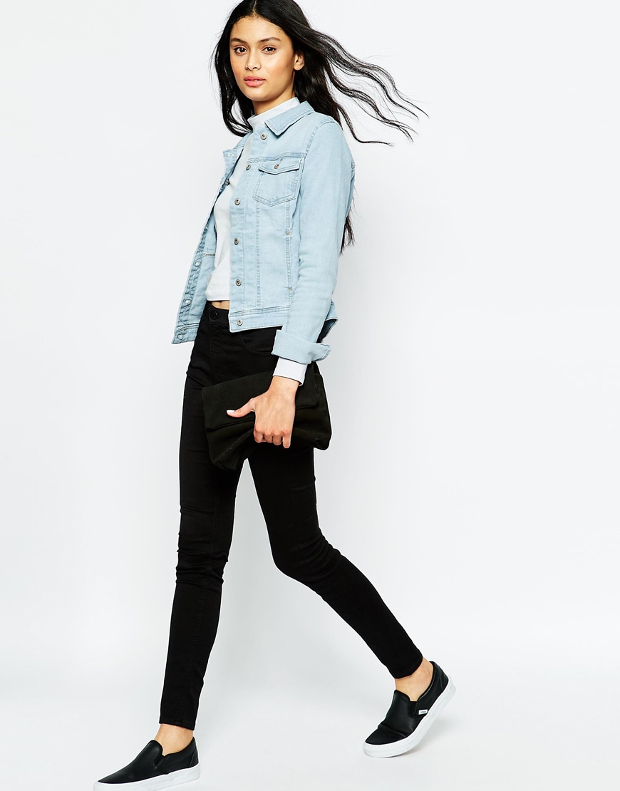 Only - Veste en jean à délavage western clair -21,99 €