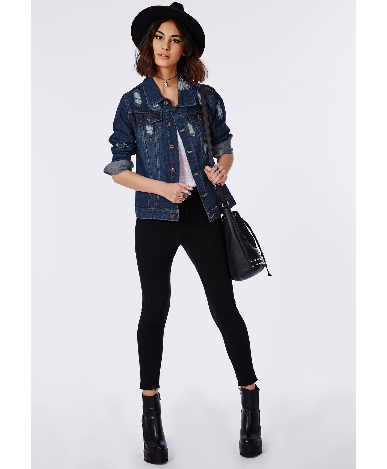 Veste en jean déchirée Sorcha - 42,00 €
