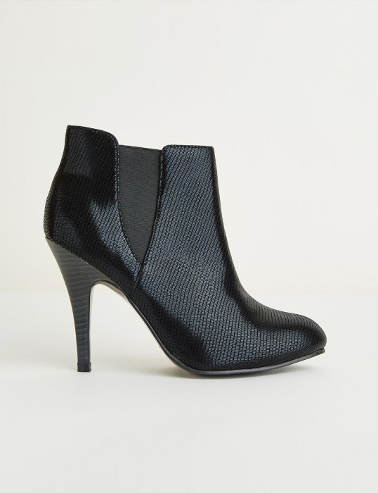 Bottines à écailles noires 