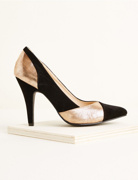 Escarpins noirs et gold 