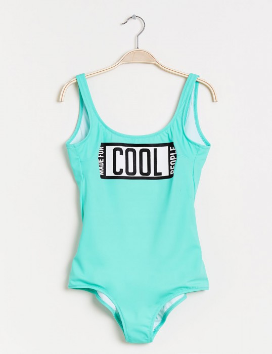 Maillot de bain 1 pièce turquoise clair 