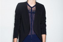Veste jeté asymétrique noire