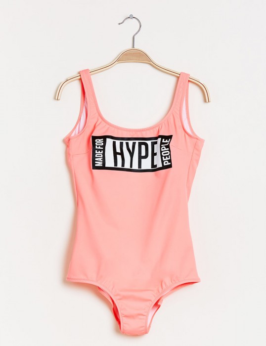 maillot de bain 1 pièce rose fluo 
