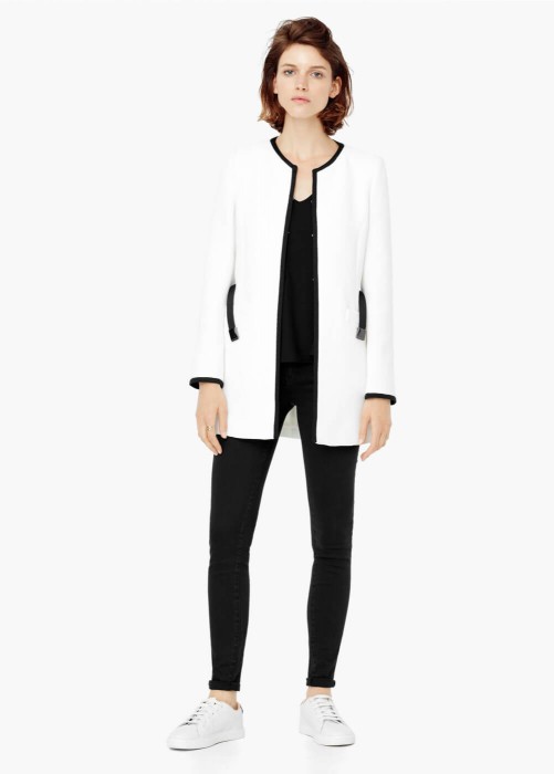 Manteau coton texturé