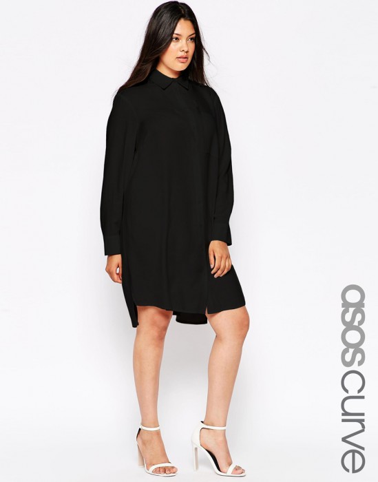 ASOS CURVE - Robe chemise avec poche