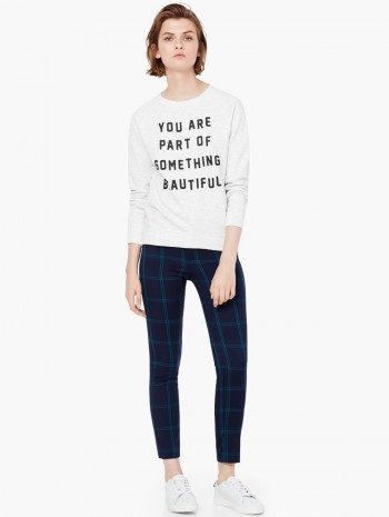 Sweat-shirt message coton