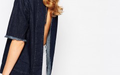 Top en jean à dos nu