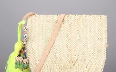 Sha'cha - Besace paille maxi pompon Kristel