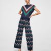 Pantalon maille à rayures Mango