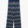 mango Pantalon maille à rayures